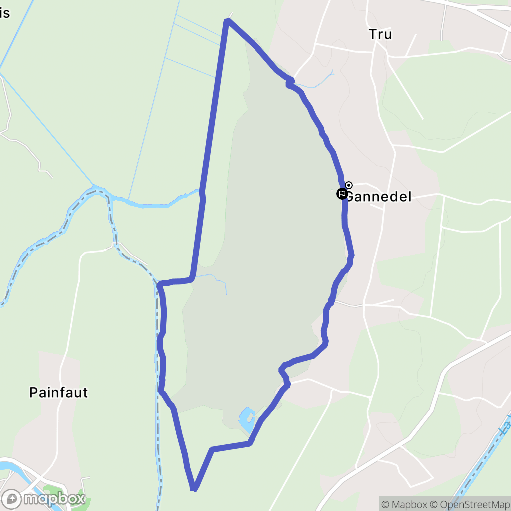 La Chapelle-de-Brain : carte du parcours de randonnée - France