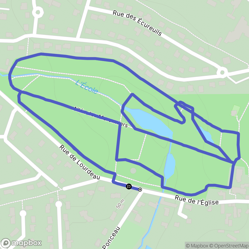 Pringy : carte du parcours de randonnée - France