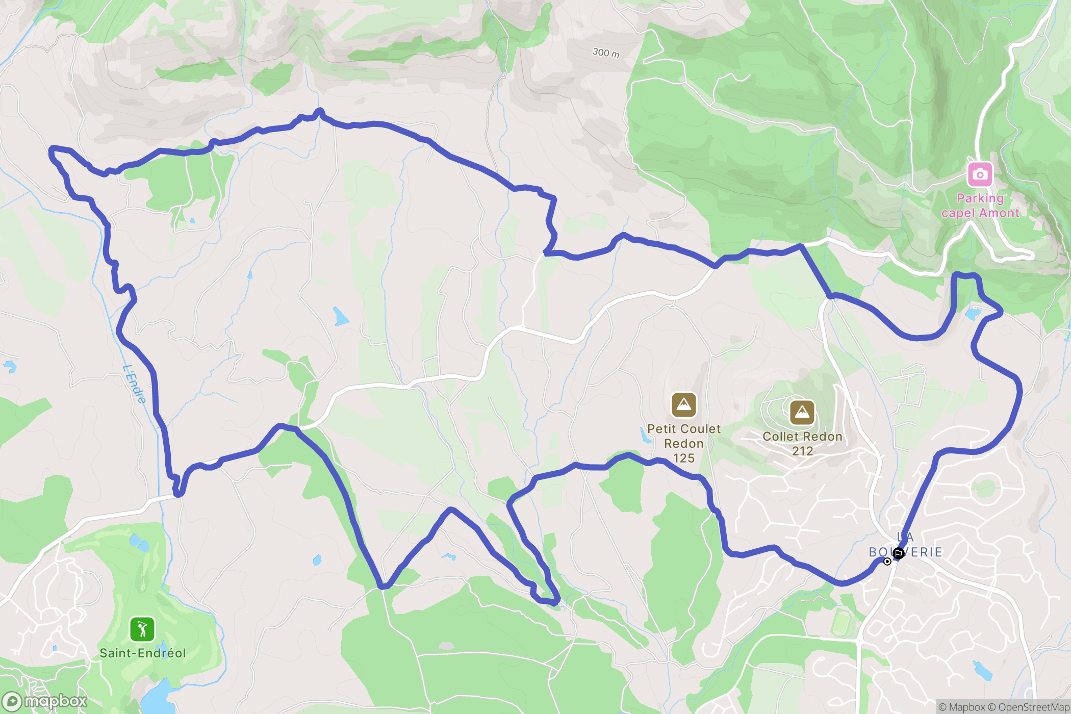 Roquebrune-sur-Argens : carte du parcours de randonnée - France