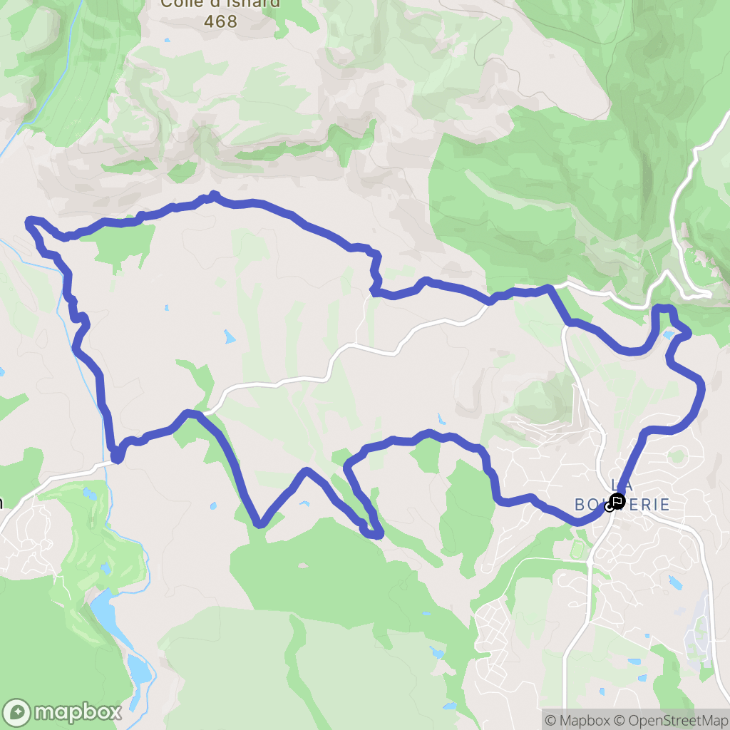 Roquebrune-sur-Argens : carte du parcours de randonnée - France