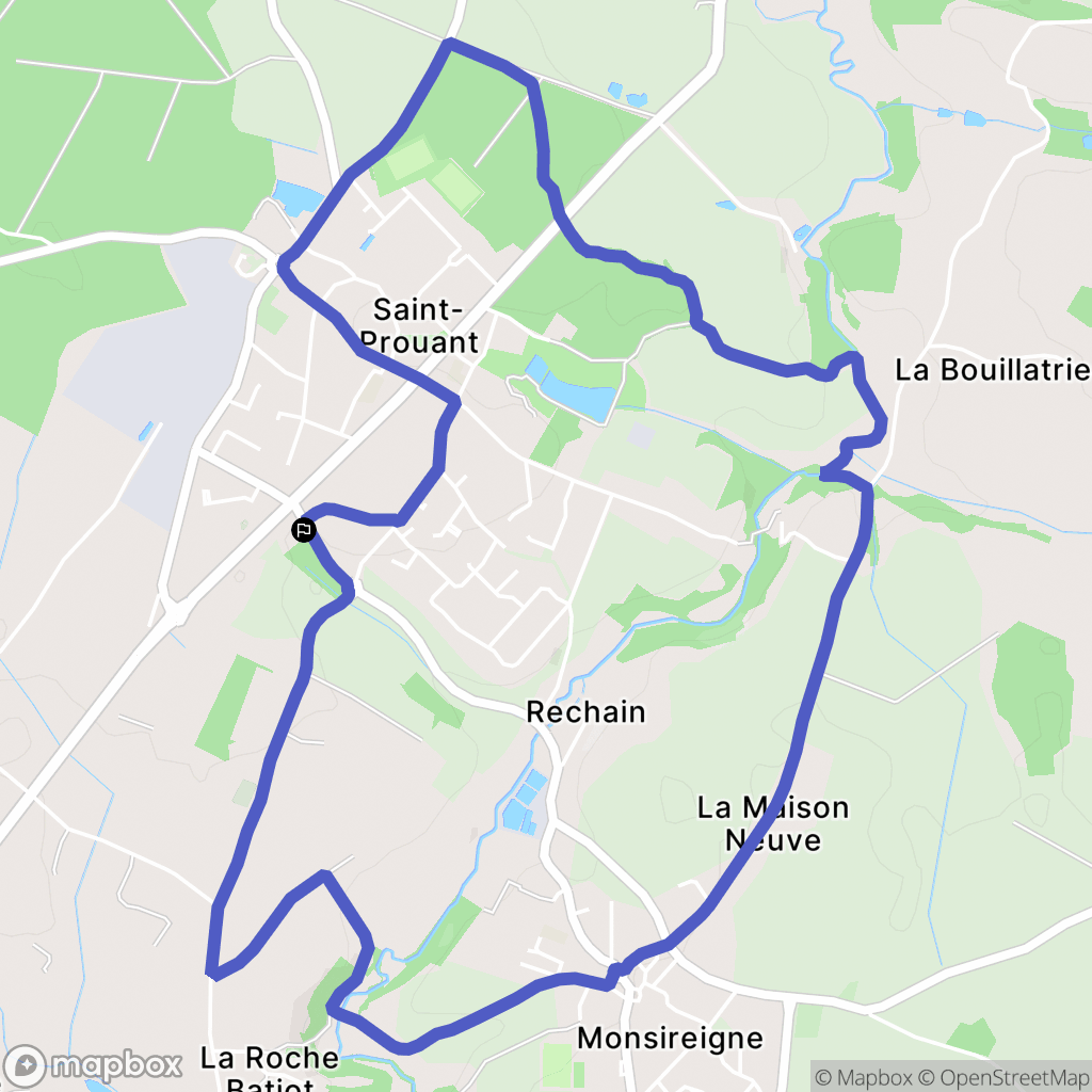 Saint-Prouant : carte du parcours de randonnée - France