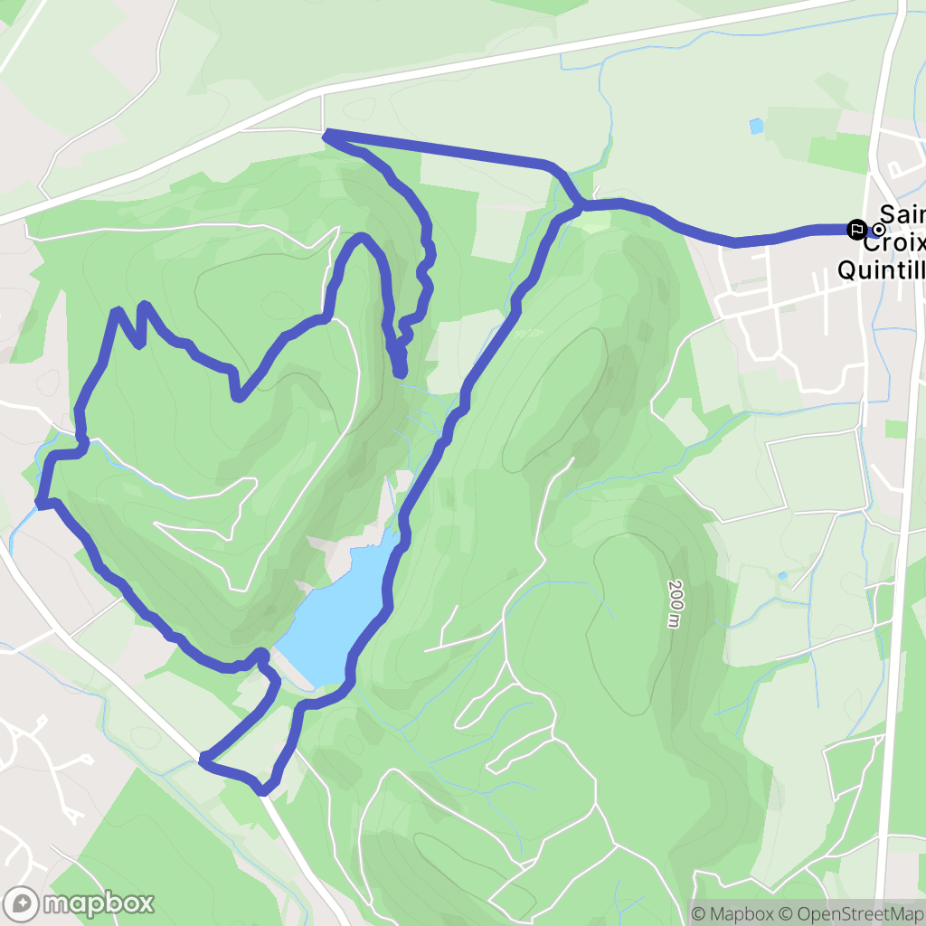 Sainte-Croix-de-Quintillargues : carte du parcours de randonnée - France