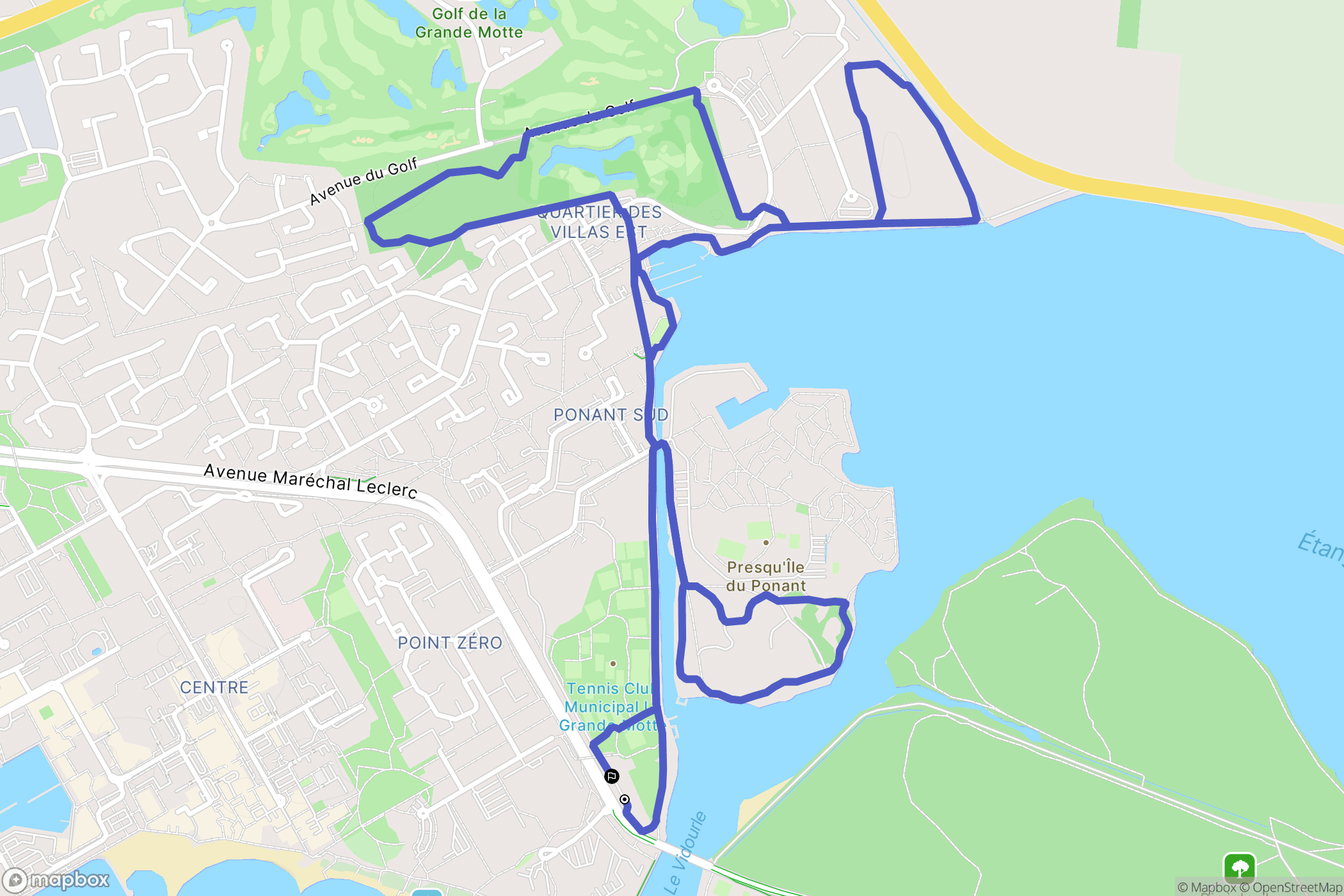 La Grande-Motte : carte du parcours de randonnée - France