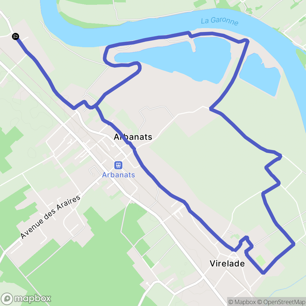 Portets : carte du parcours de randonnée - France