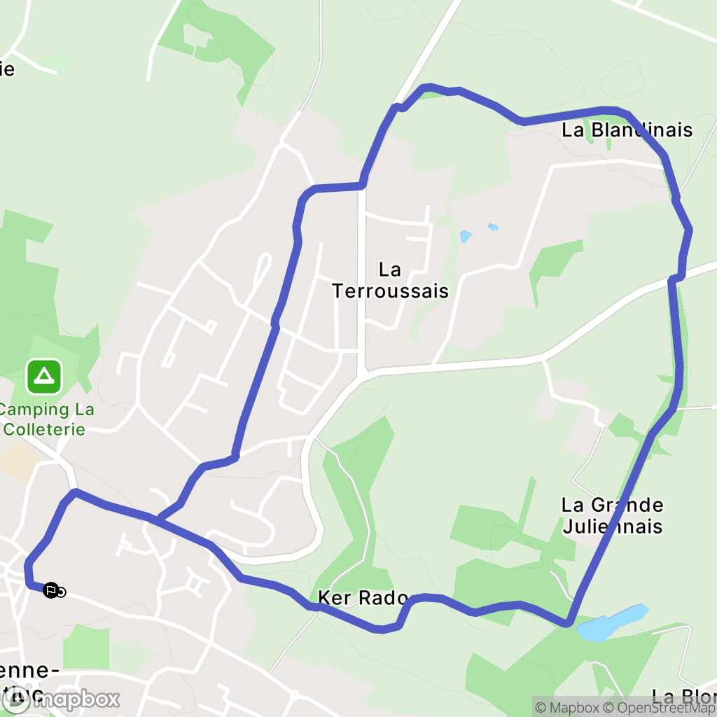 Saint-Étienne-de-Montluc : carte du parcours de randonnée - France