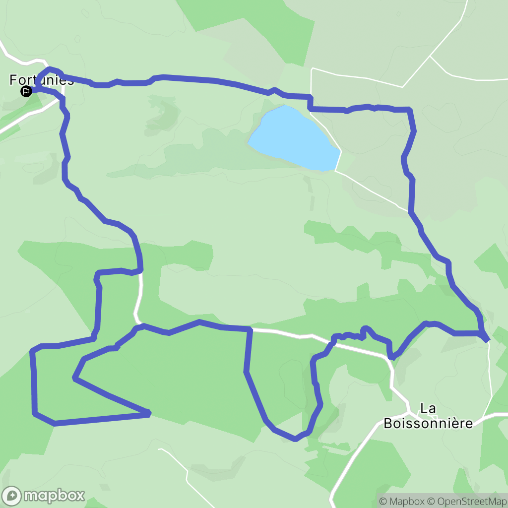 Dienne : carte du parcours de randonnée - France