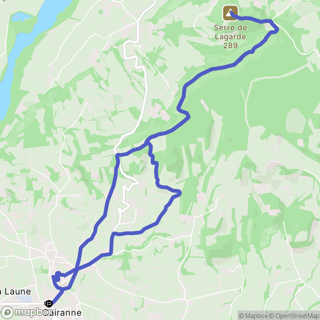 Cairanne : carte du parcours de randonnée - France