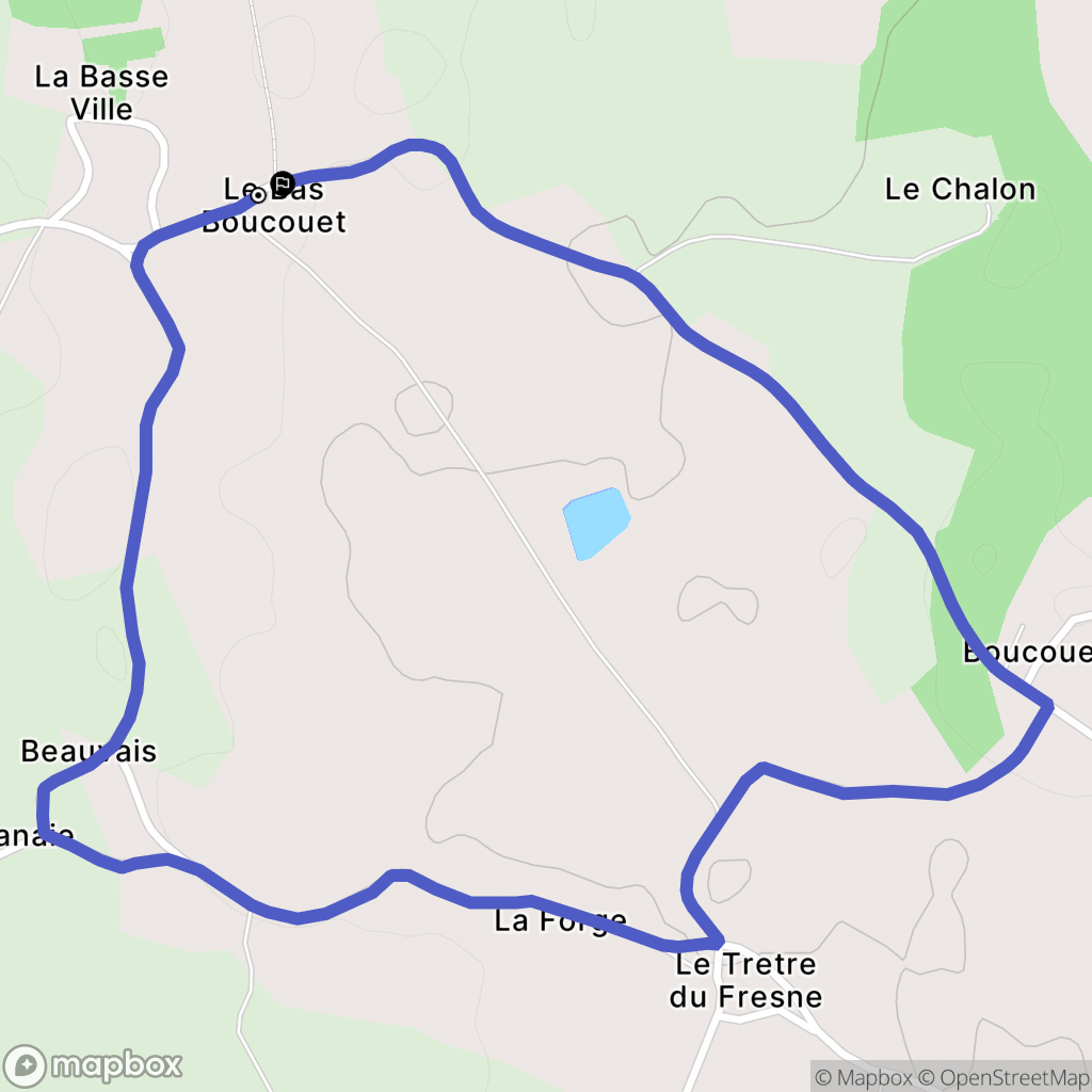 Mégrit : carte du parcours de randonnée - France