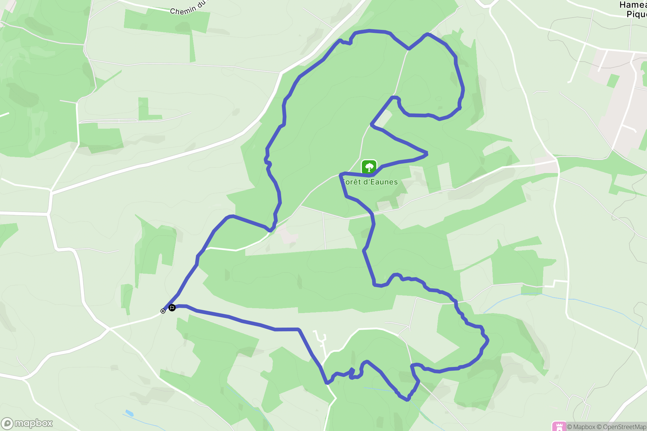 Muret : carte du parcours de randonnée - France