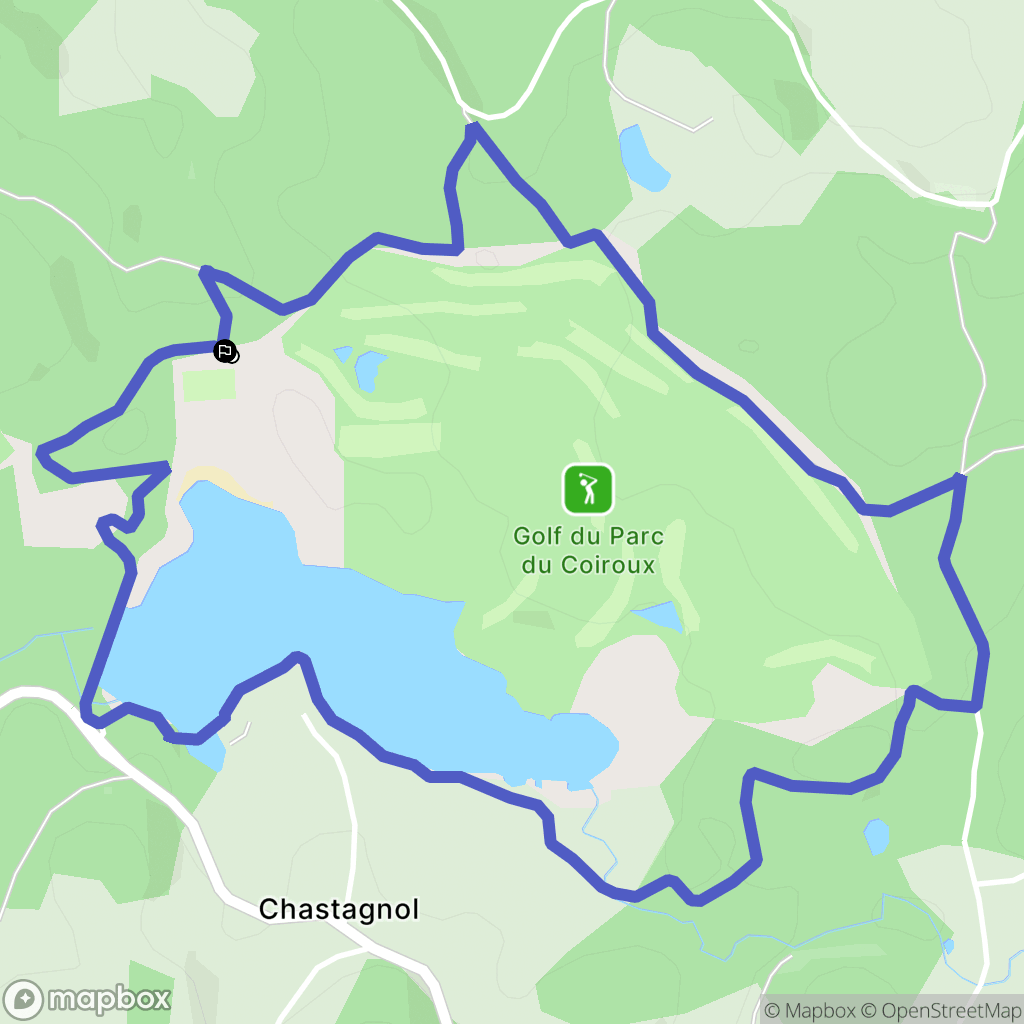 Aubazines : carte du parcours de randonnée - France