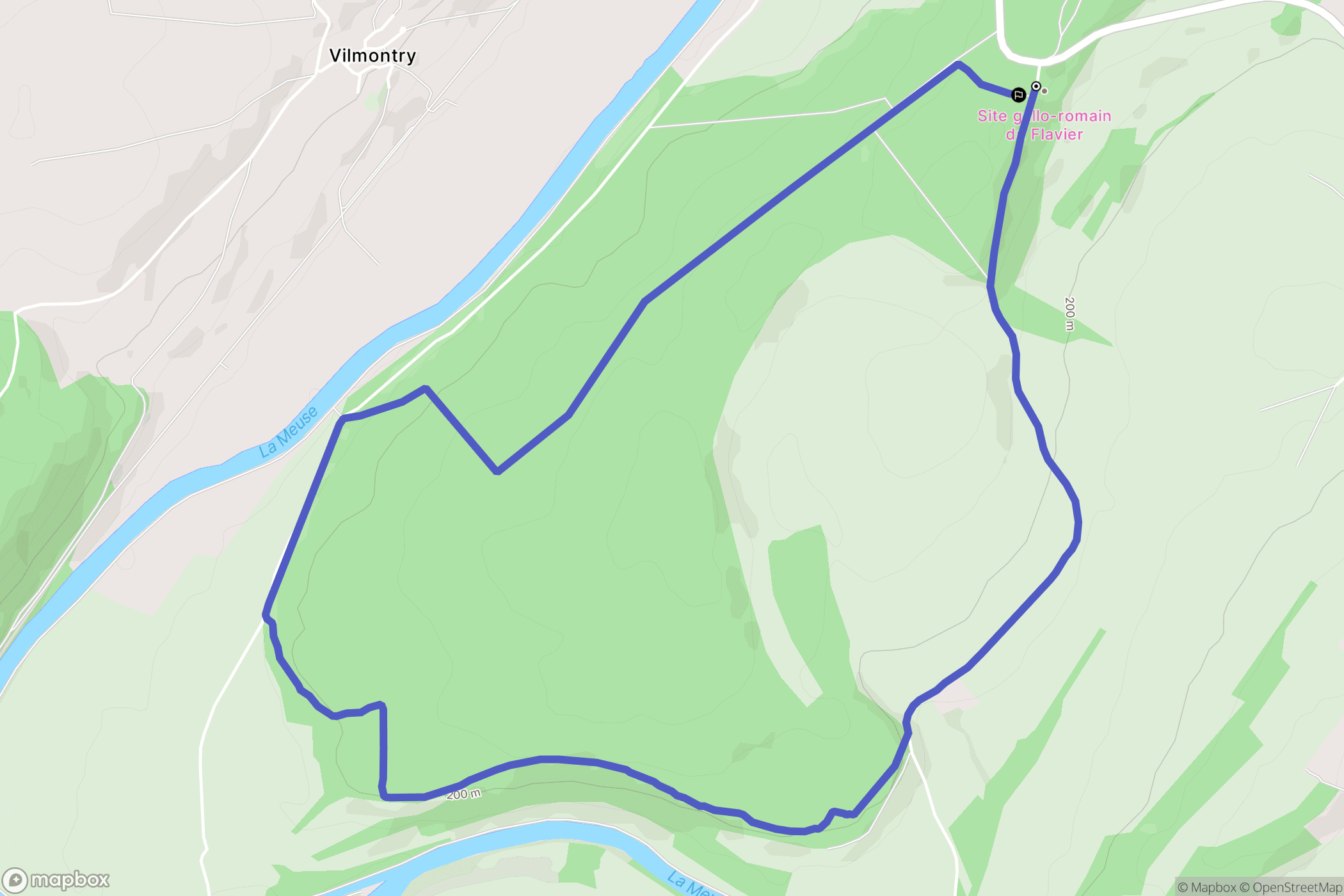 Moulins-Saint-Hubert : carte du parcours de randonnée - France