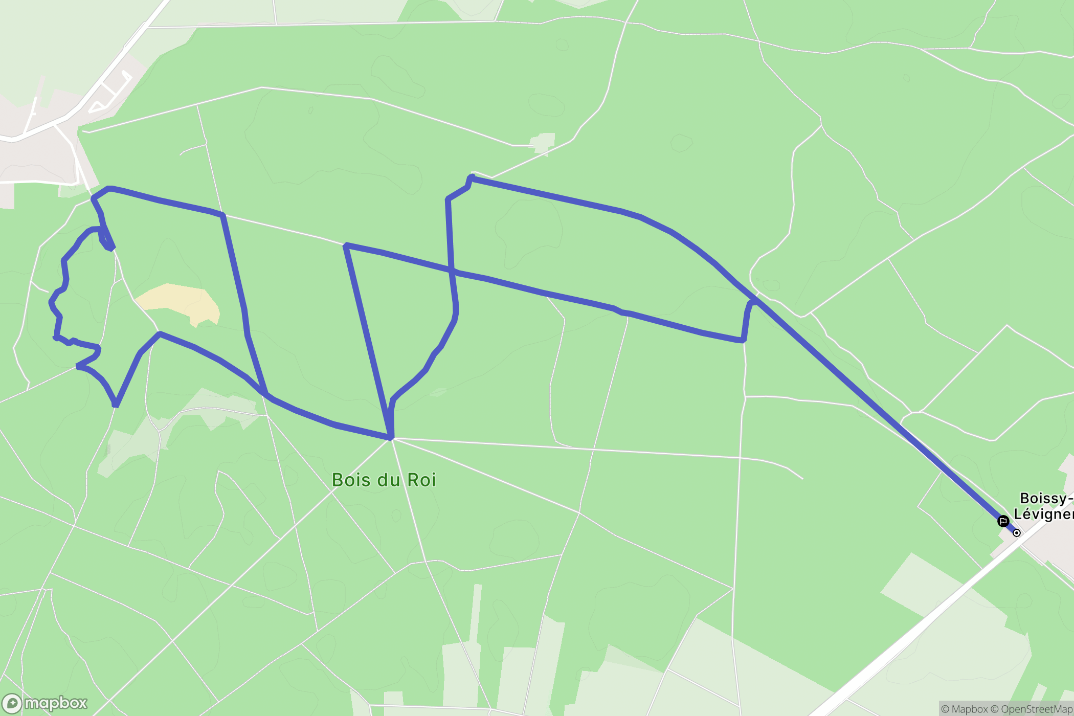 Lévignen : carte du parcours de randonnée - France