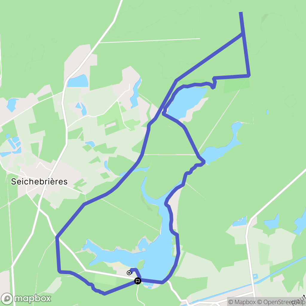 Combreux : carte du parcours de randonnée - France