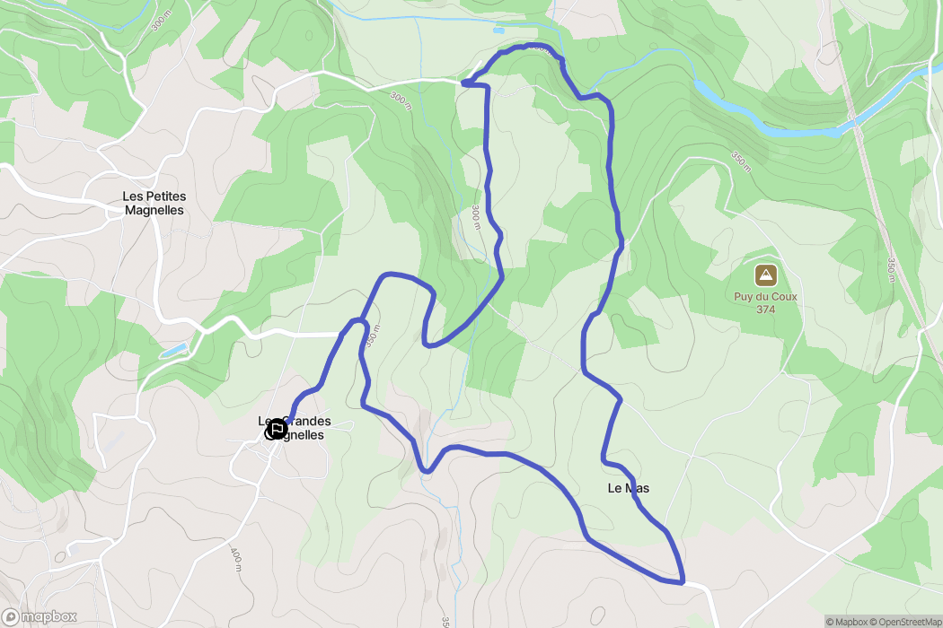 Bessines-sur-Gartempe : carte du parcours de randonnée - France