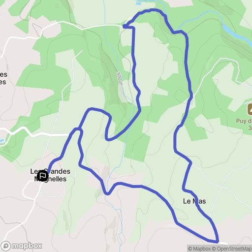 Bessines-sur-Gartempe : carte du parcours de randonnée - France