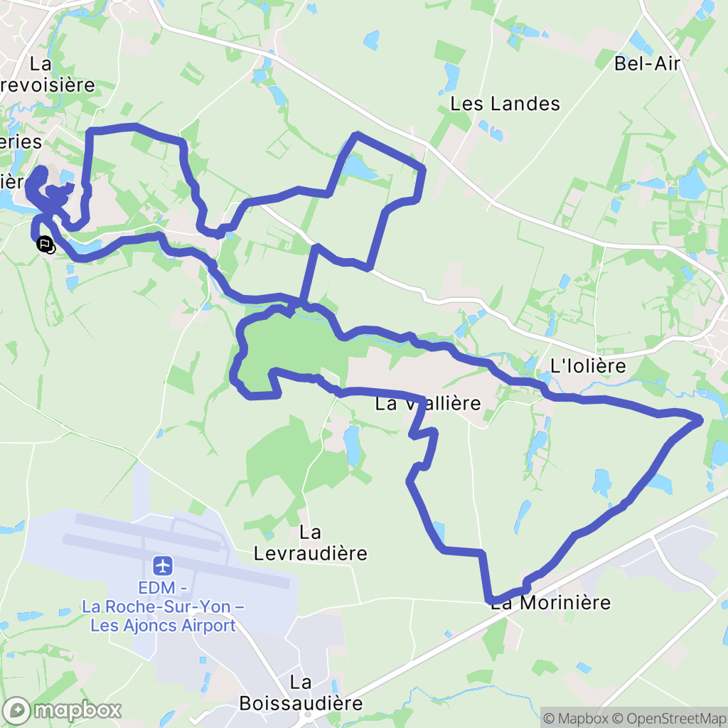La Ferrière : carte du parcours de randonnée - France