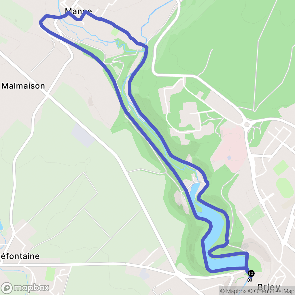Val de Briey : carte du parcours de randonnée - France