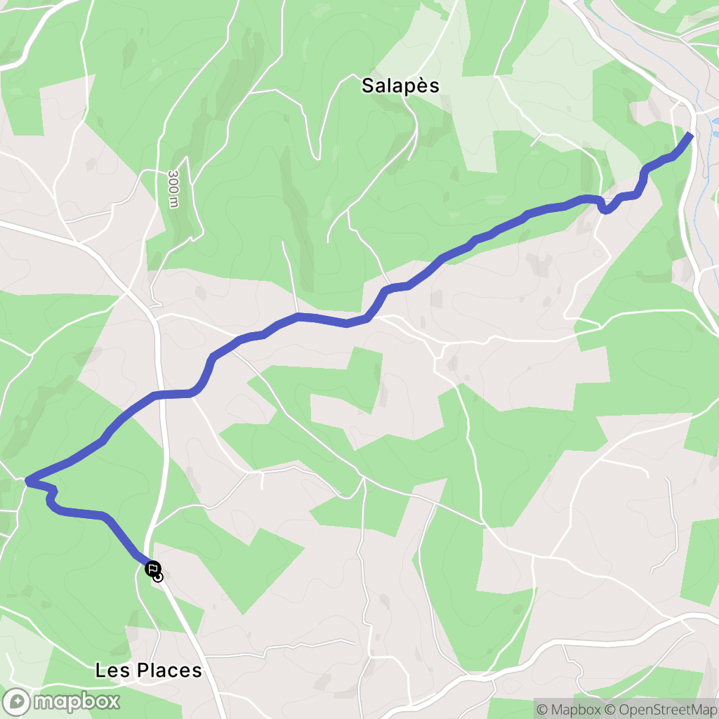 Gindou : carte du parcours de randonnée - France