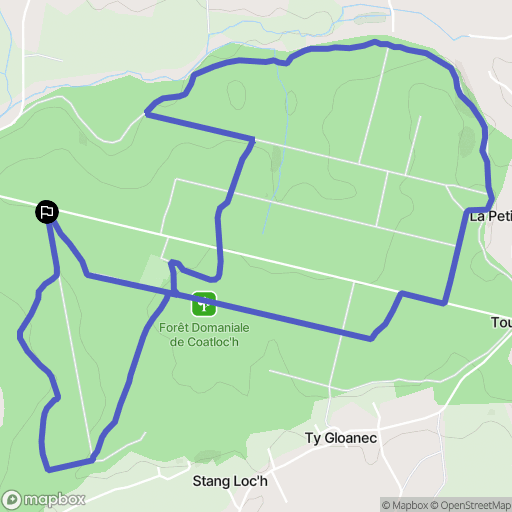 Scaër : carte du parcours de randonnée - France