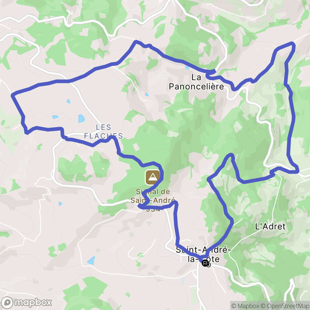 Saint-André-la-Côte : carte du parcours de randonnée - France