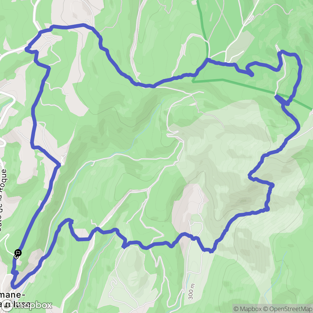 Saumane-de-Vaucluse : carte du parcours de randonnée - France