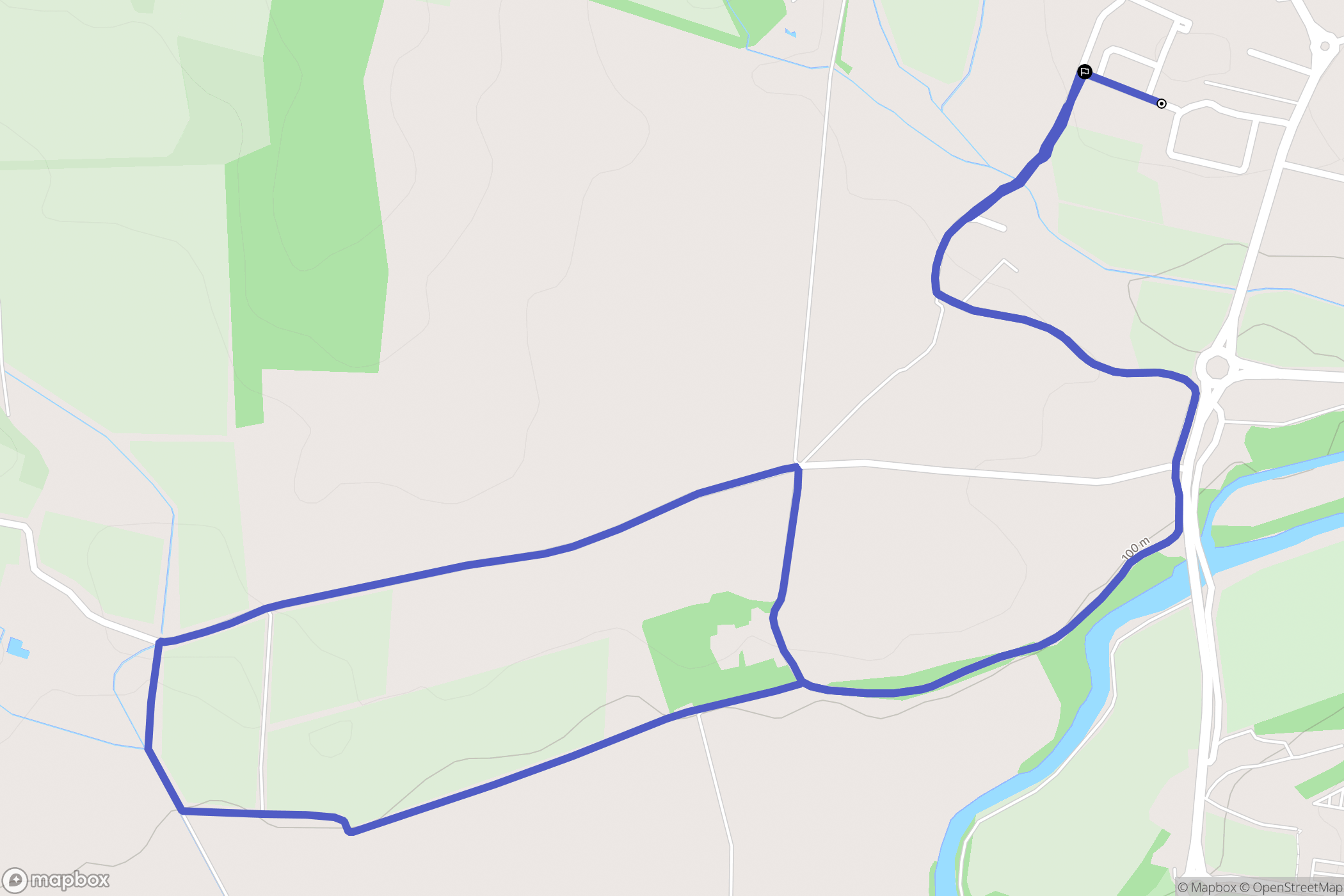 Villemoustaussou : carte du parcours de randonnée - France