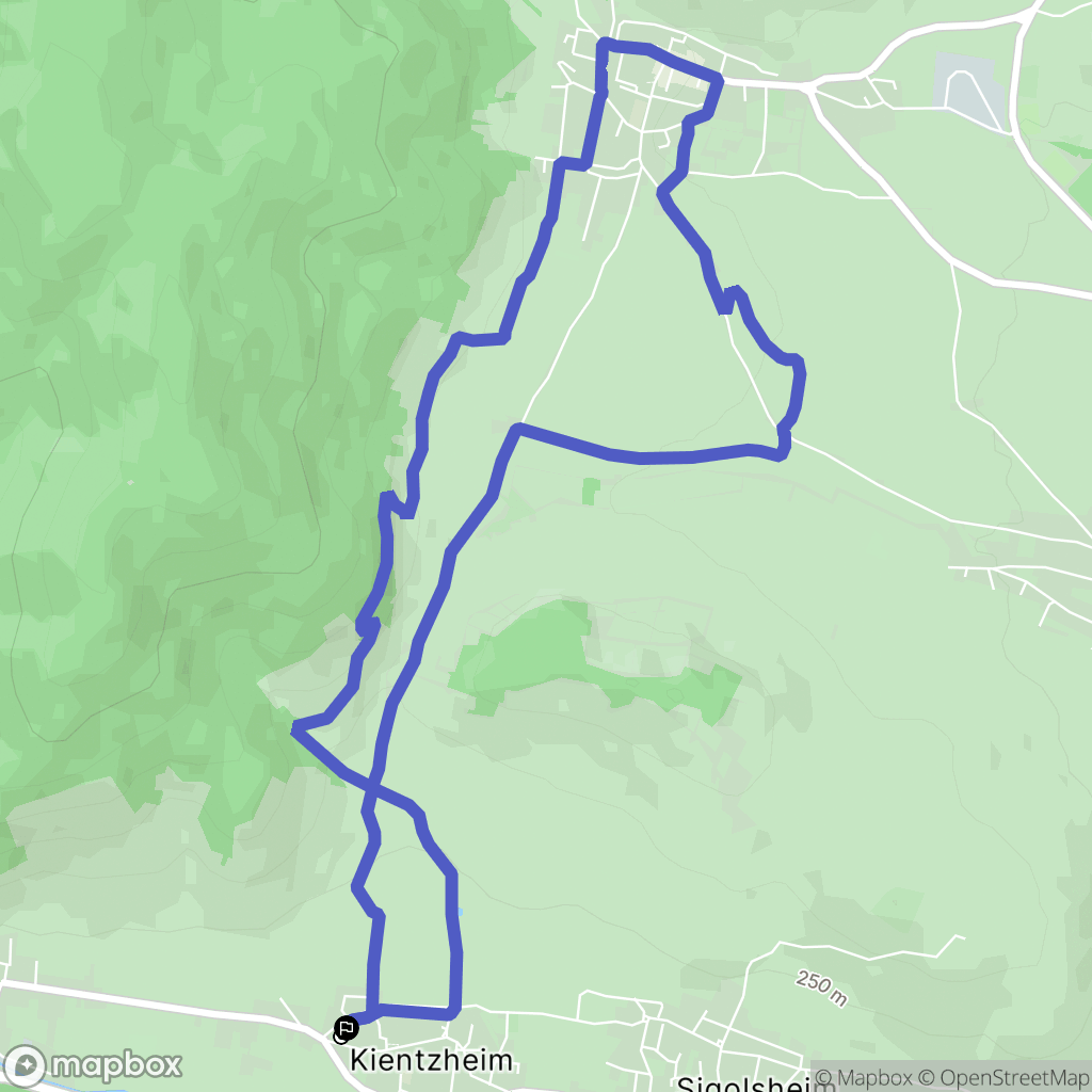 Kaysersberg Vignoble : carte du parcours de randonnée - France