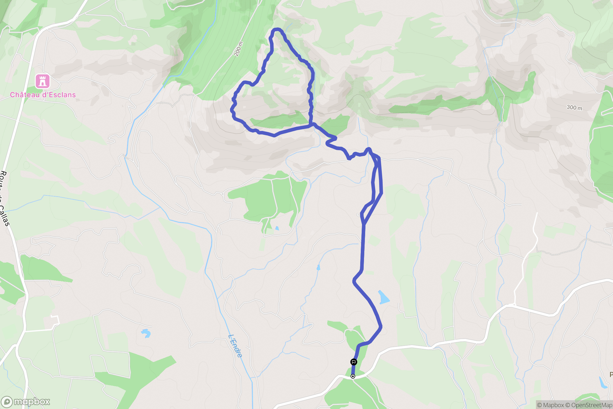 Le Muy : carte du parcours de randonnée - France