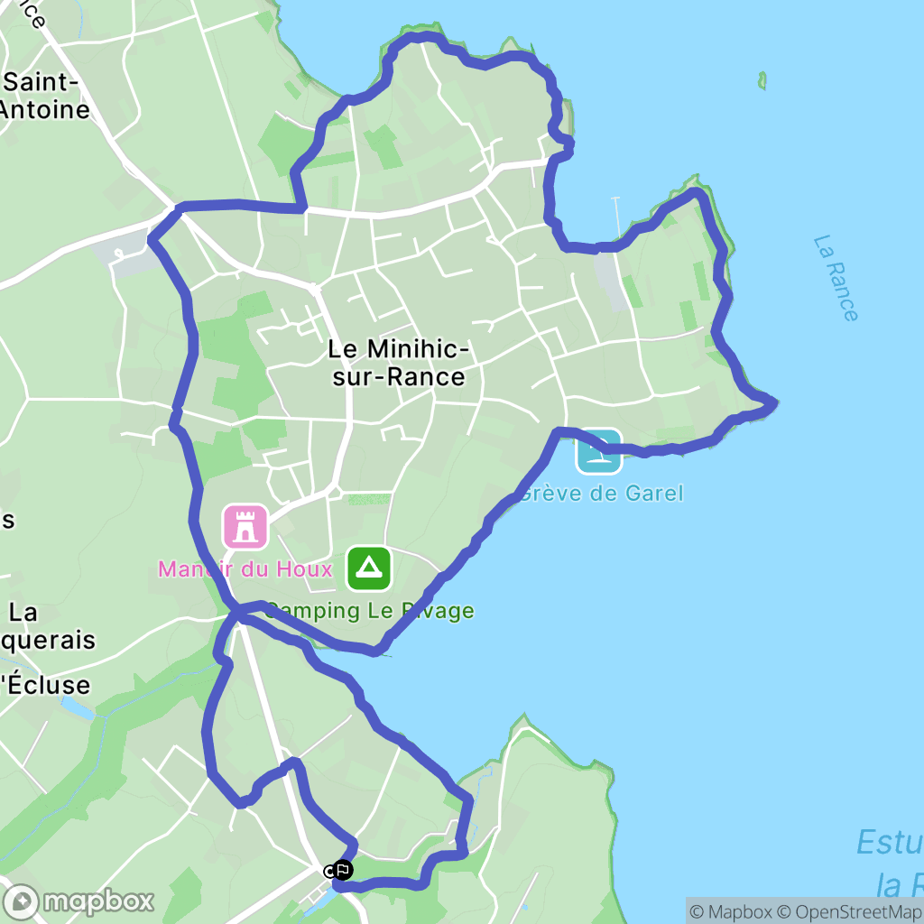 Le Minihic-sur-Rance : carte du parcours de randonnée - France