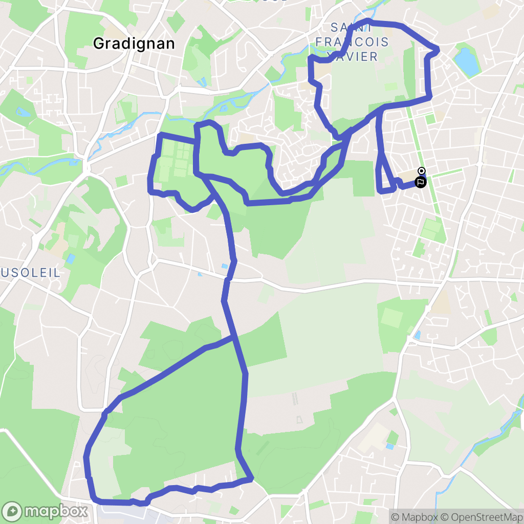 Villenave-d'Ornon : carte du parcours de randonnée - France
