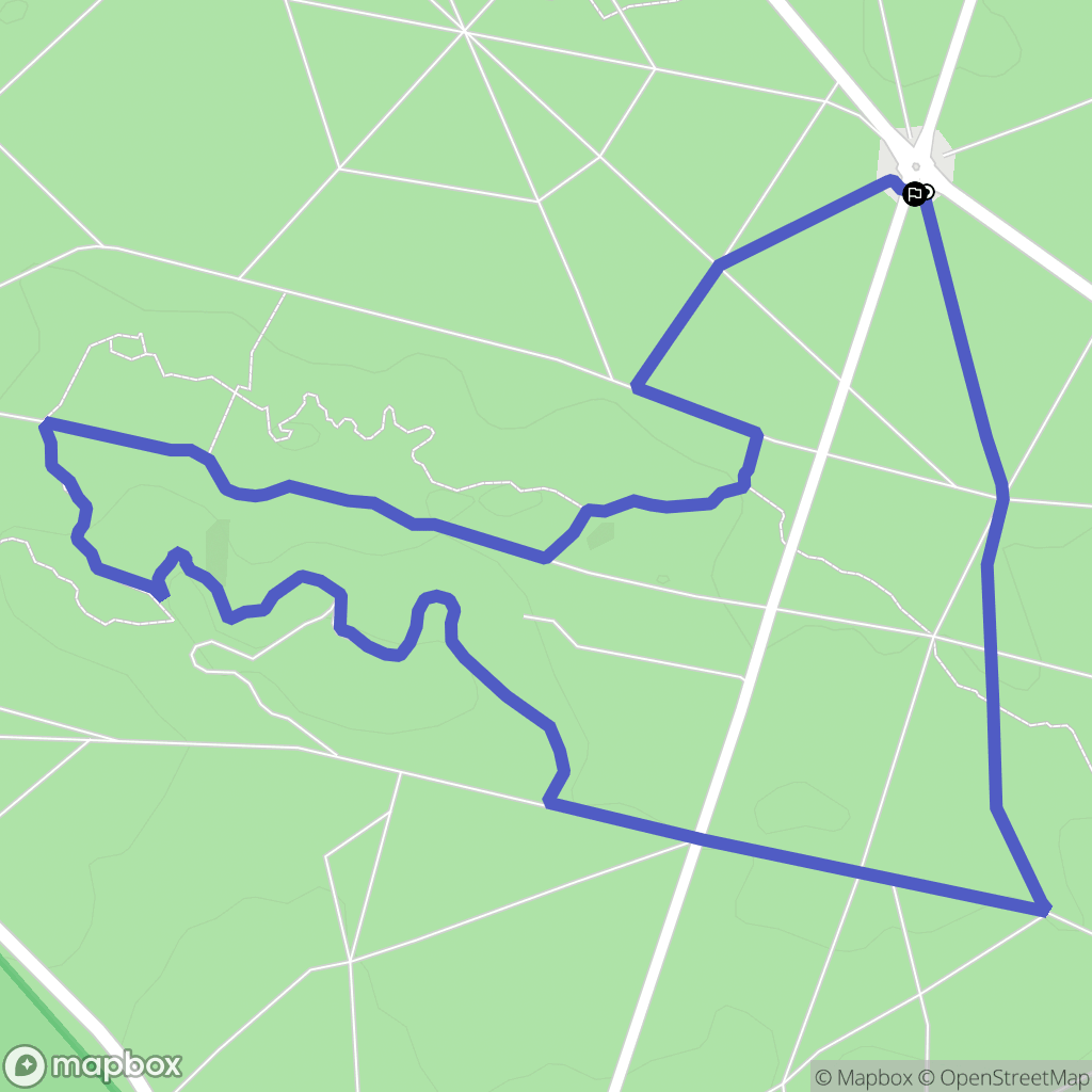 Fontainebleau : carte du parcours de randonnée - France
