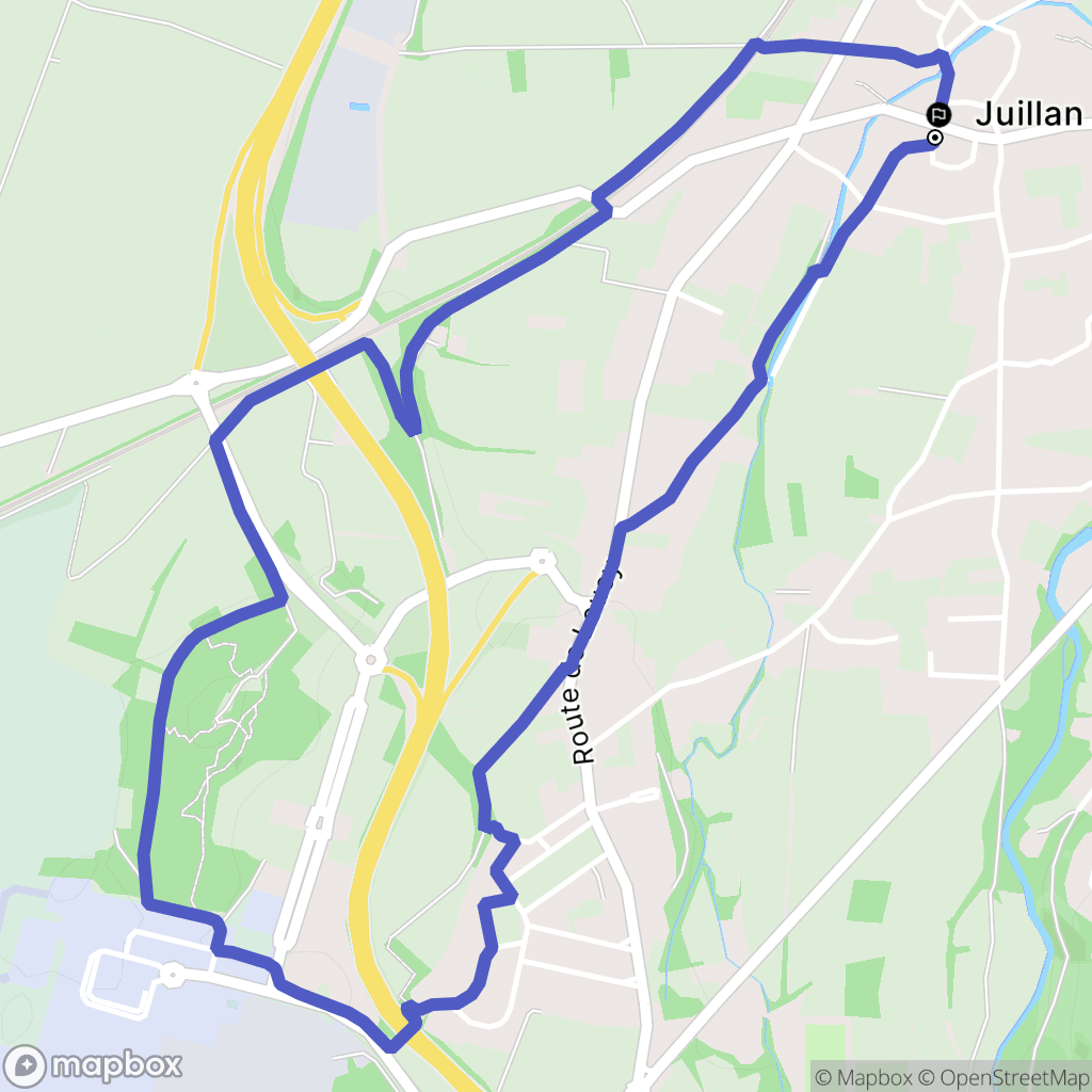 Juillan : carte du parcours de randonnée - France