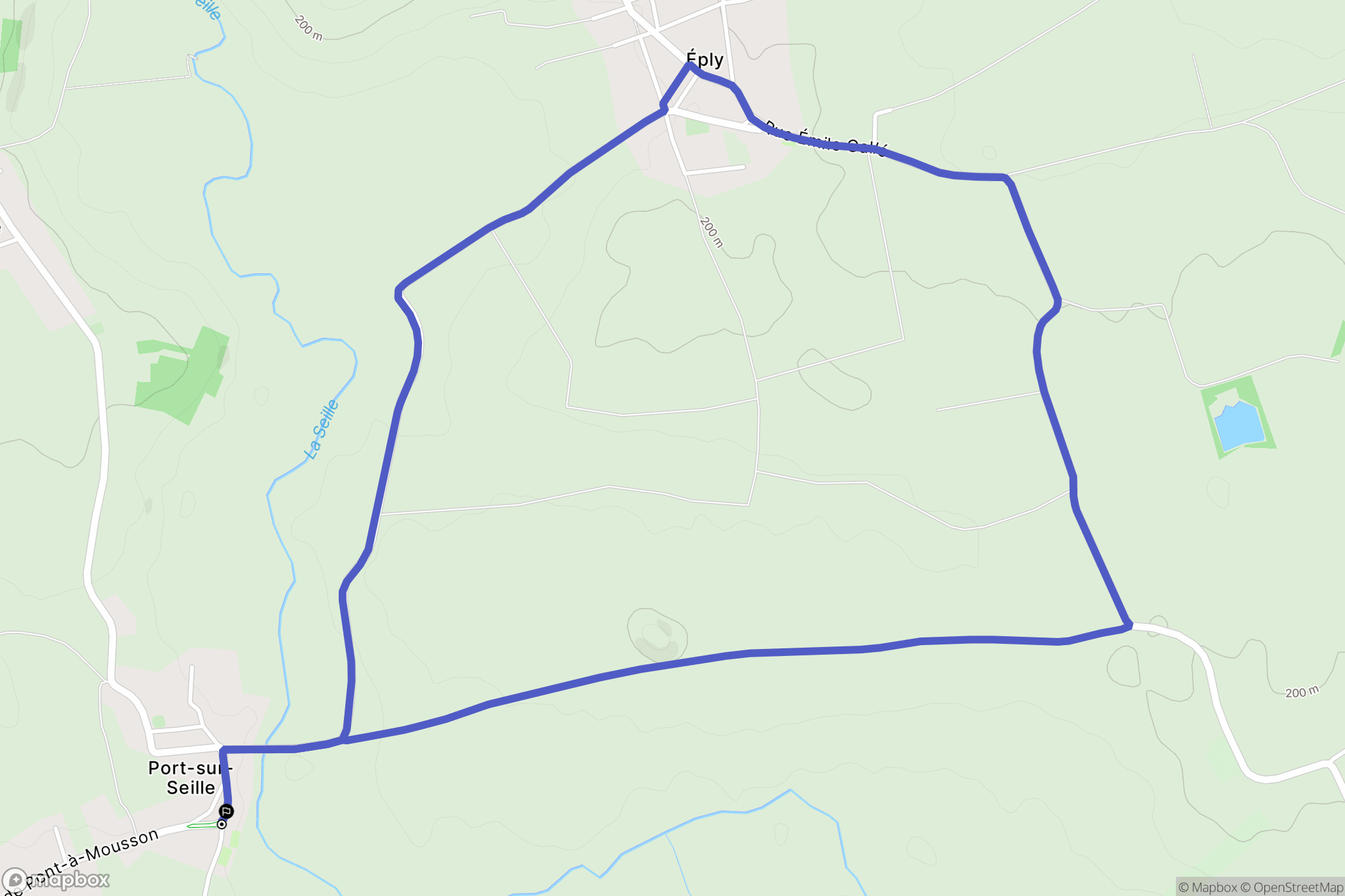 Port-sur-Seille : carte du parcours de randonnée - France