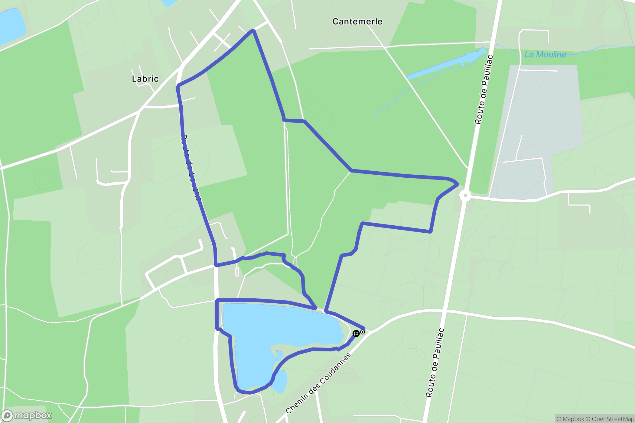 Ludon-Médoc : carte du parcours de randonnée - France