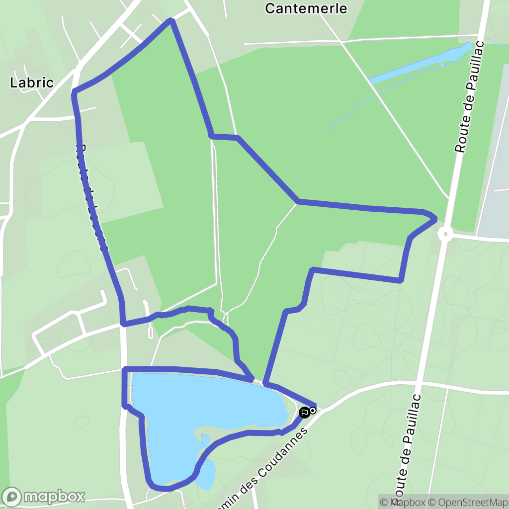 Ludon-Médoc : carte du parcours de randonnée - France
