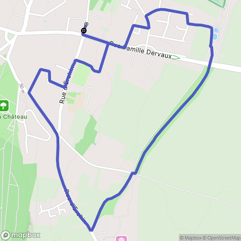 Lewarde : carte du parcours de randonnée - France
