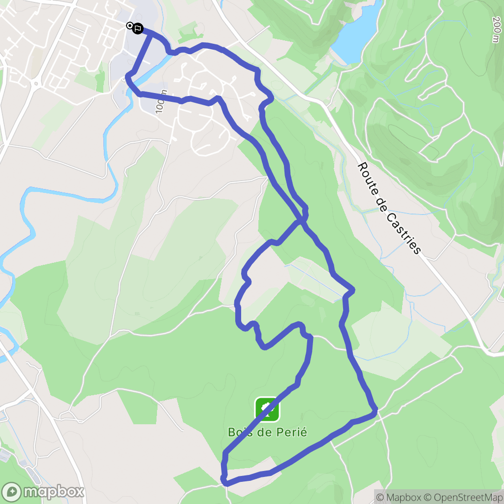 Saint-Mathieu-de-Tréviers : carte du parcours de randonnée - France