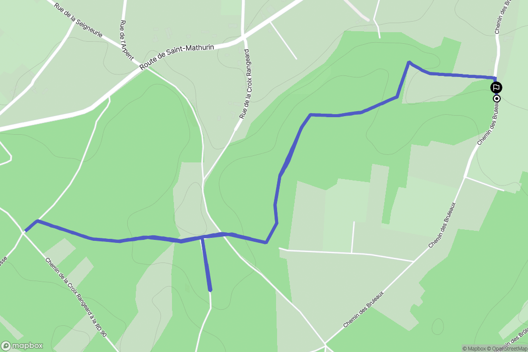 Gennes-Val-de-Loire : carte du parcours de randonnée - France