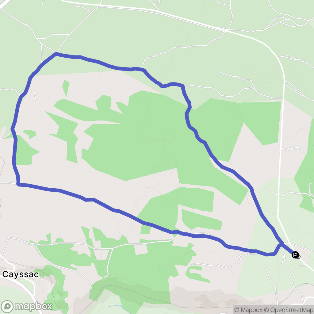 Montrozier : carte du parcours de randonnée - France