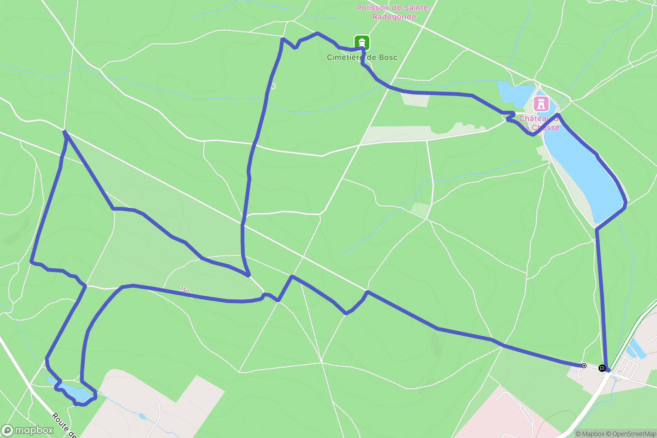 Montlignon : carte du parcours de randonnée - France