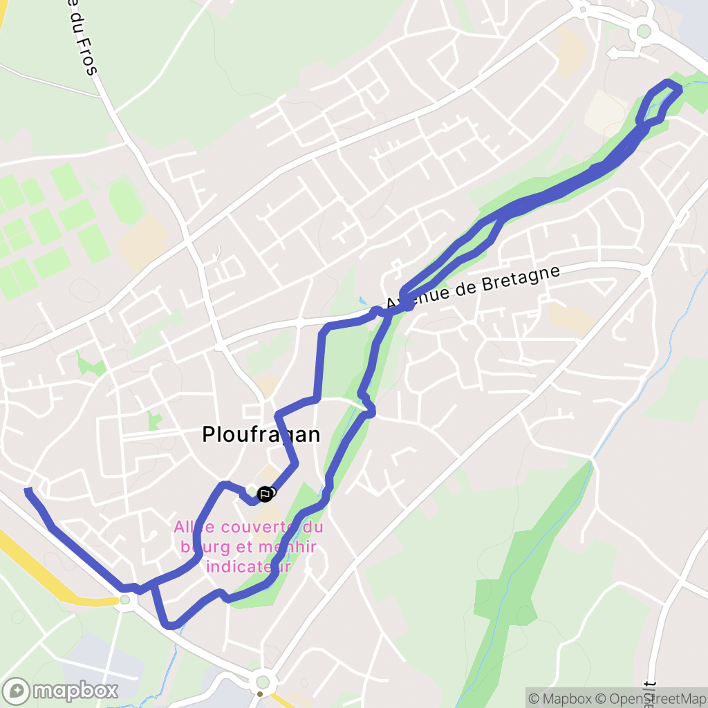 Ploufragan : carte du parcours de randonnée - France