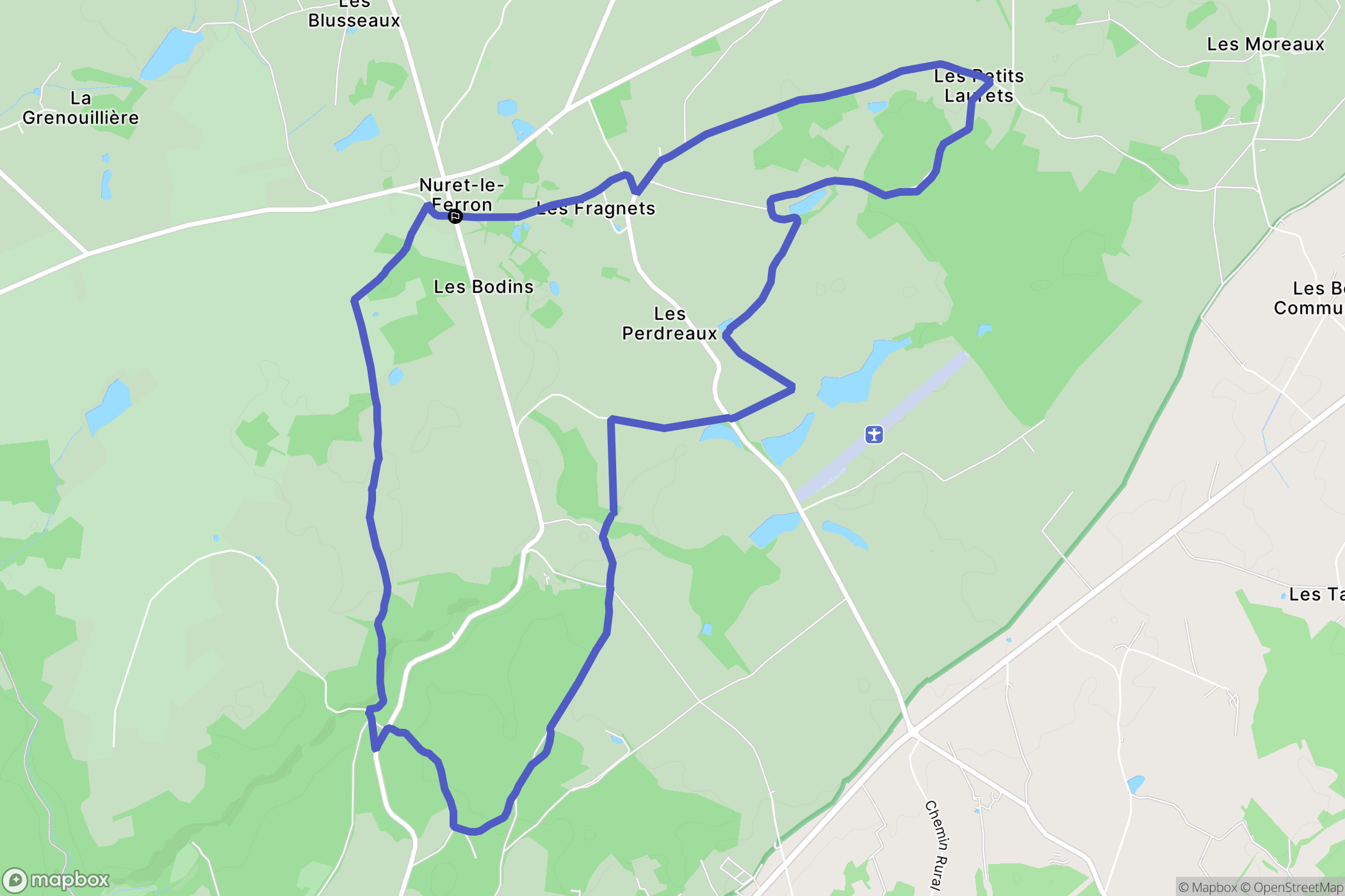 Nuret-le-Ferron : carte du parcours de randonnée - France