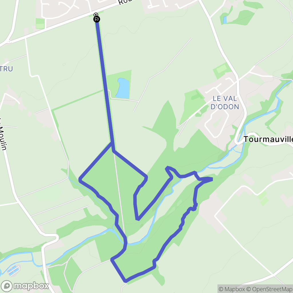 Mondrainville : carte du parcours de randonnée - France