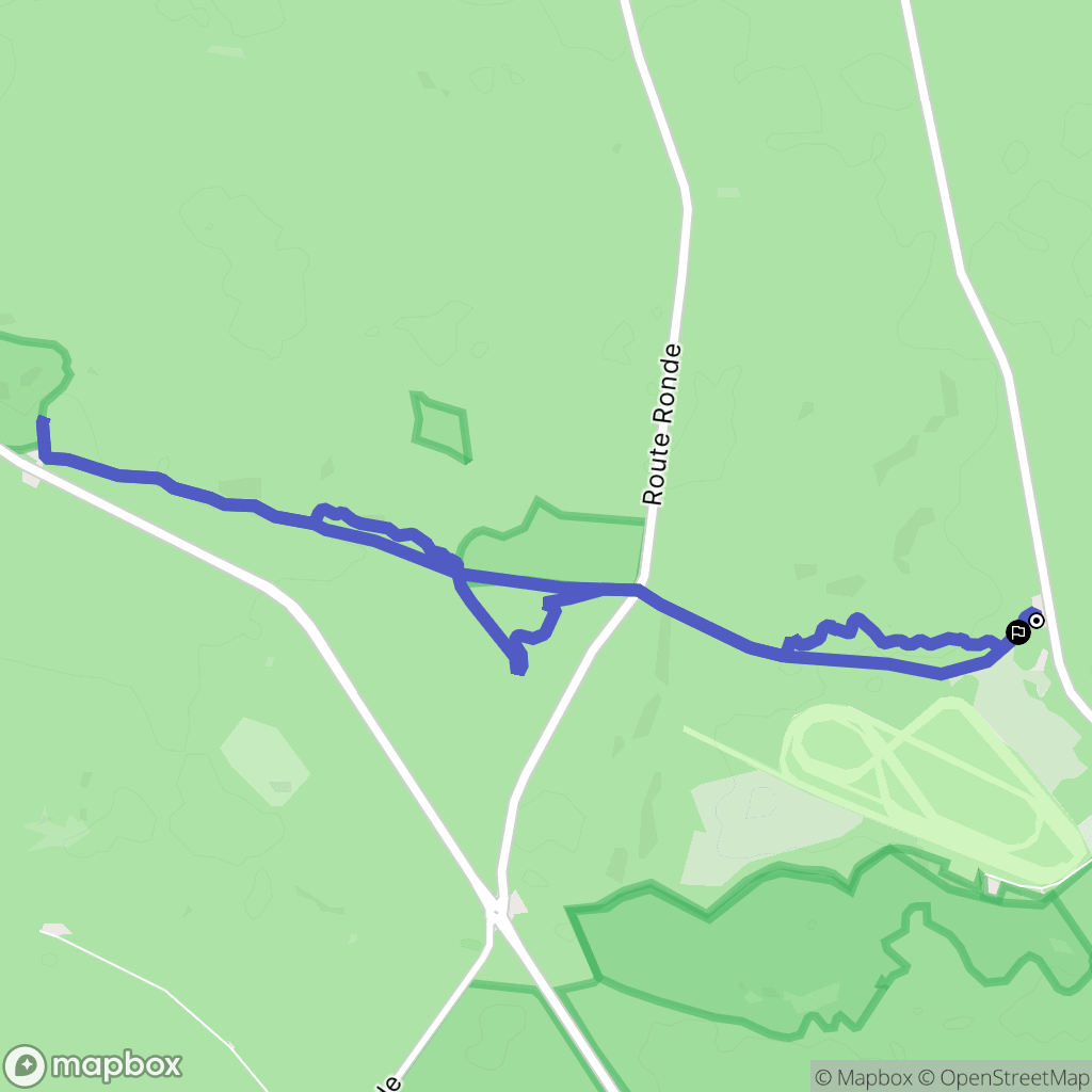 Fontainebleau : carte du parcours de randonnée - France