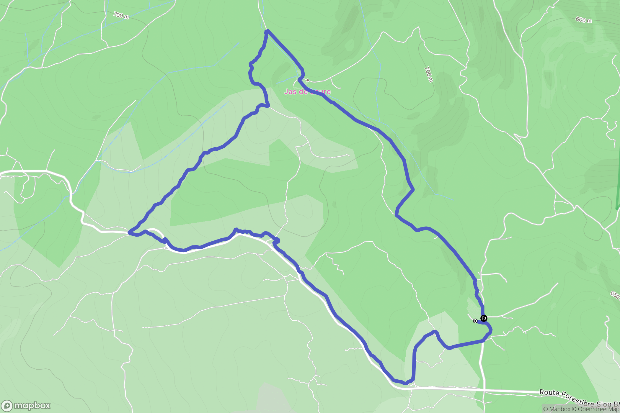 Signes : carte du parcours de randonnée - France