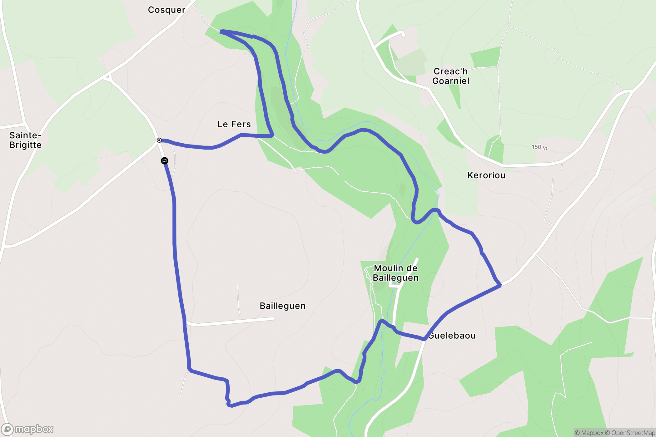 Saint-Thégonnec Loc-Eguiner: routekaart voor buitenactiviteiten - France