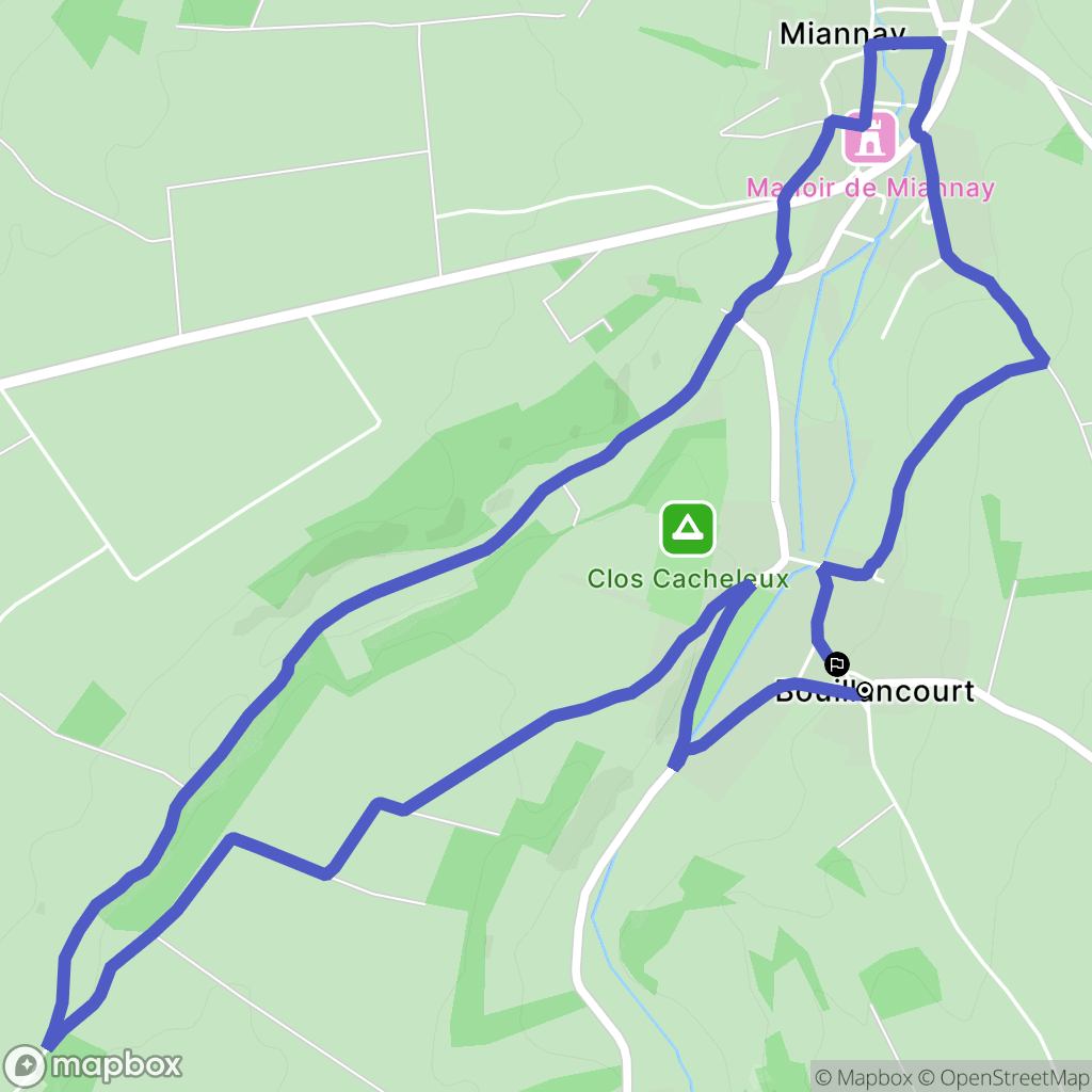 Moyenneville : carte du parcours de randonnée - France
