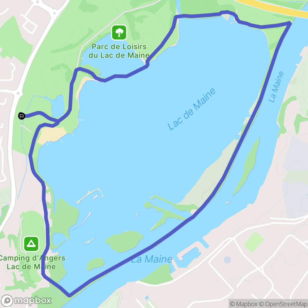 Bouchemaine : carte du parcours de randonnée - France