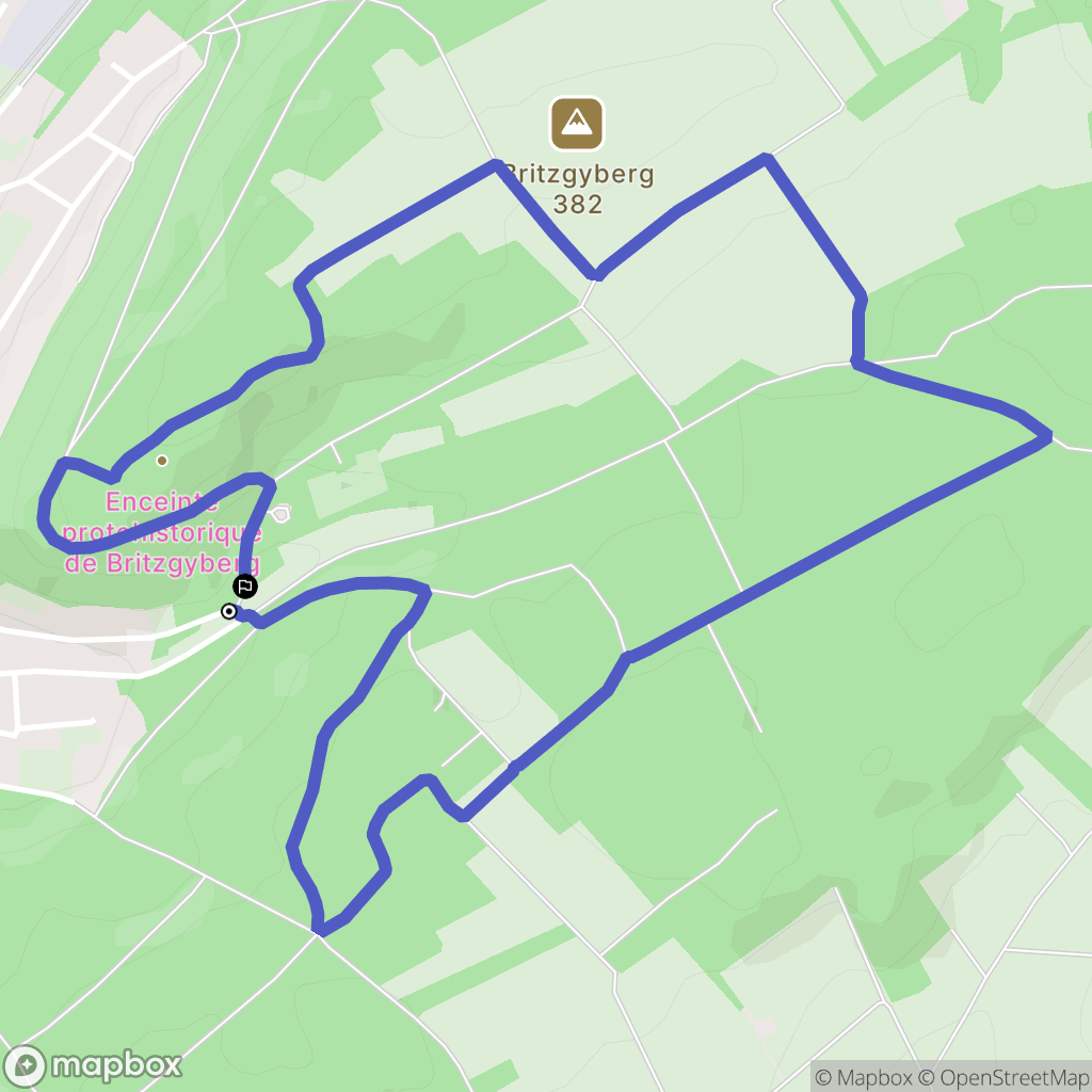 Illfurth : carte du parcours de randonnée - France