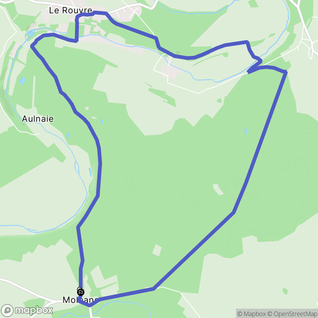 Moléans : carte du parcours de randonnée - France